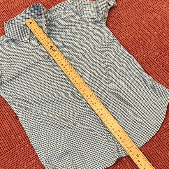 johnnie-O boys 8 years checkered Blue / White Kids Button Down Shirt - Picture 7 of 12